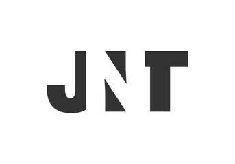 Fototapeta premium JNT logo design. Initial letter J N T bold font style for tech startups, consulting, corporate branding. Creative company name, headlines typography identity, trendy logotype.