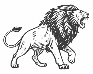 Fototapeta premium lion vinyl ready vector illustration