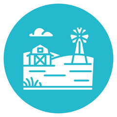 Cattle Ranch Vector Icon