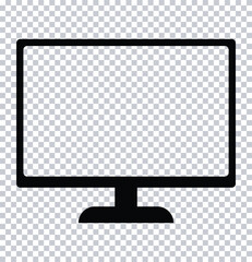 Modern TV Line Icon - Minimalist Television Vector for Smart Apps, Streaming & UI Design - Flat Digital Media Symbol.