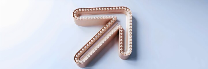 Obraz premium 3D-rendered dotted line arrow with sleek design and high detail on white background