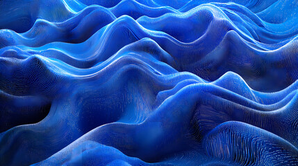 Obraz premium Abstract Blue Wave Patterns