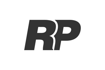 RP Techno Editable Font Logo For Corporate Branding. Bold, Futuristic Design With Unique Typographic Ideas. Minimal Custom Type And Dynamic Letter