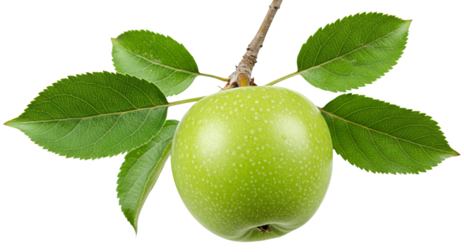 Granny smith apple png, whole green apple on transparent background