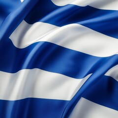 Fototapeta premium Satin texture of curved flag of Greece