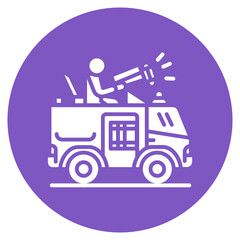 Riot Control Vehicle Vector Icon