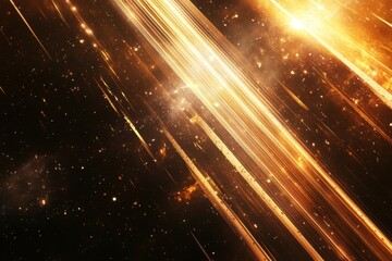 Bright cosmic rays streaking through a dark celestial background in a stunning display