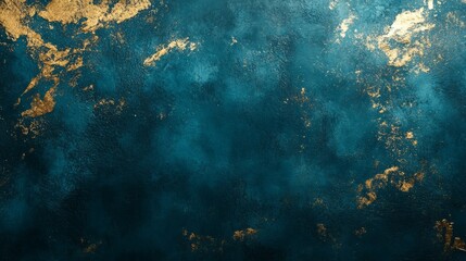 Obraz premium A luxurious deep teal background with gold-dusted textures and soft gradients, evoking a sense of exclusivity