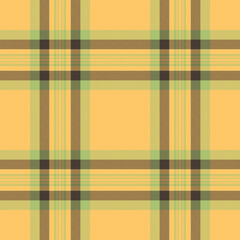 Grunge vector background tartan, man fabric plaid seamless. Suite pattern check textile texture in amber and lime colors.
