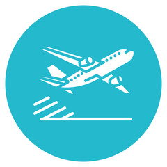 Freight Airplane Vector Icon