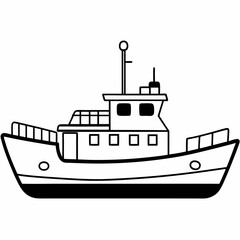 Obraz premium single-supply-vessels--white-background