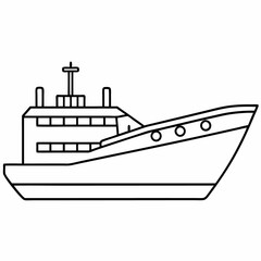 Obraz premium single-tanker-ship--white-background