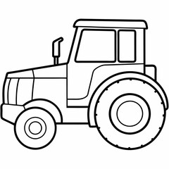 Obraz premium wheel-tractor-scrapers-vehicle--white-background