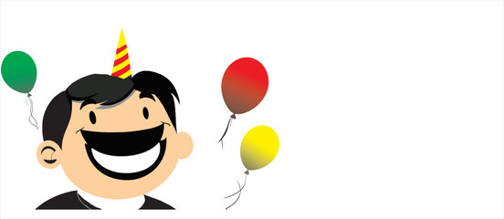 Happy Birthday Celebration Cartoon Illustration