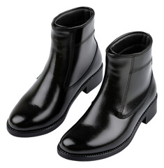 Stylish black ankle boots fashion store product isolated on transparent background