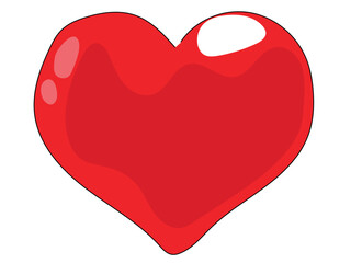 The heart is in a continuous line drawing on a white background.