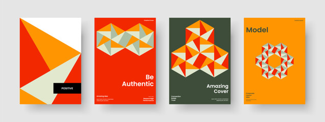 Obraz premium Isolated Banner Layout. Geometric Book Cover Template. Creative Poster Design. Report. Flyer. Background. Brochure. Business Presentation. Portfolio. Handbill. Brand Identity. Leaflet. Advertising