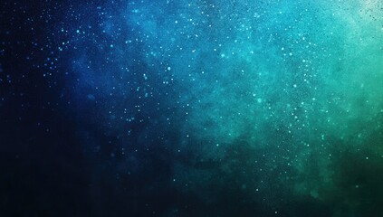 Obraz premium Abstract teal and dark blue backdrop with sparkling particles