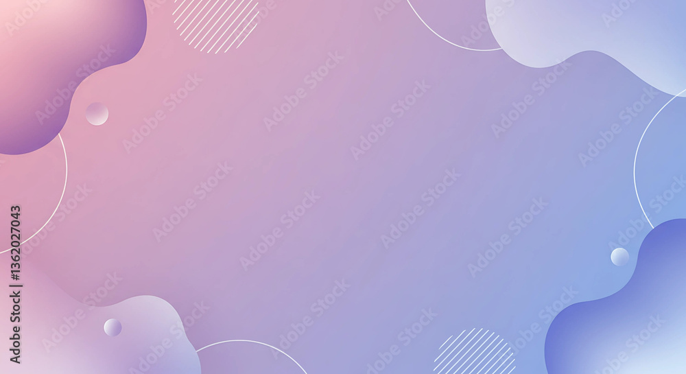 Aufkleber abstract gradient background with fluid shapes and circles