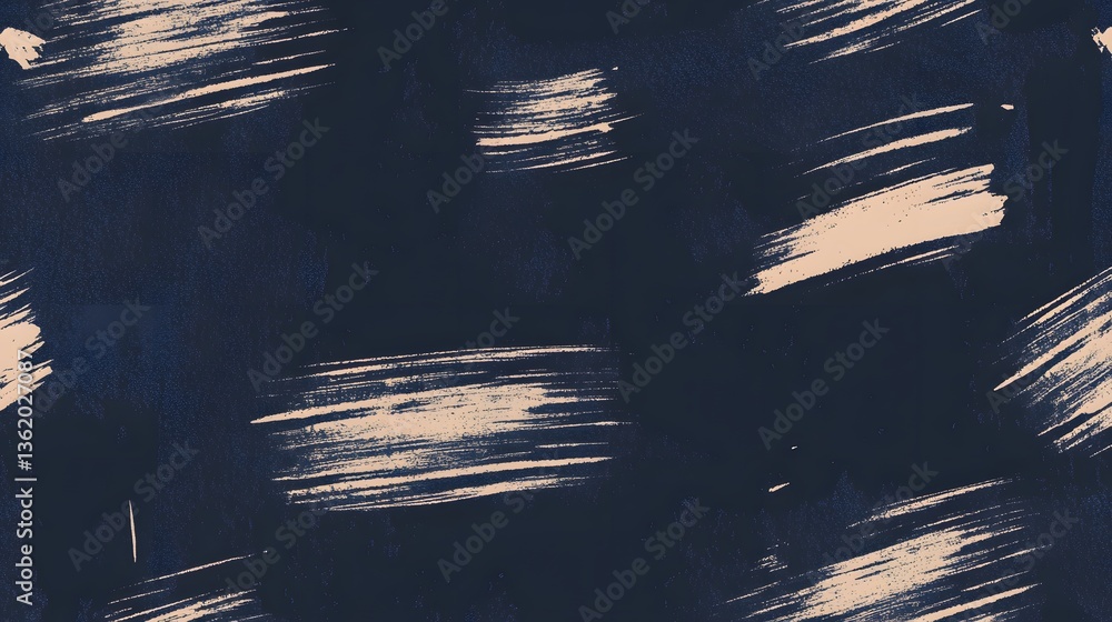 Poster a dark blue background with abstract brush strokes patterns