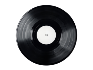 Isolated vintage vinyl record