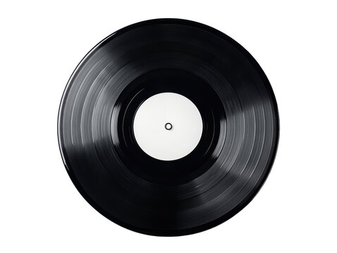 Isolated vintage vinyl record