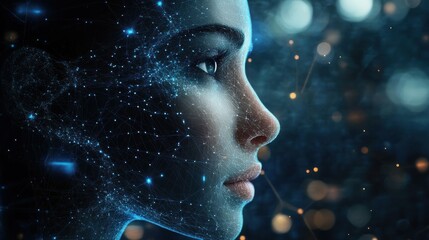 technology background. Generative Ai