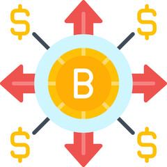 Bitcoins Icon Vector Element