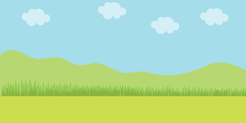 Obraz premium Abstract nature background by layers. For banners and background. Vector illustration. 