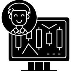 Stock Market Icon Vector Element