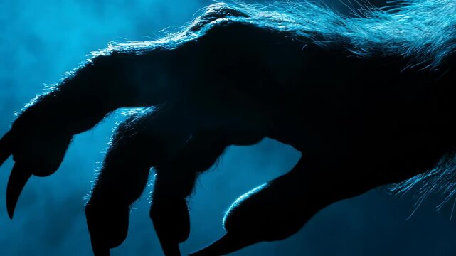 A hairy beast hand with monster claws