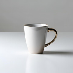 Obraz premium Simple and Modern White Tea Mug for Branding or Design Mockup