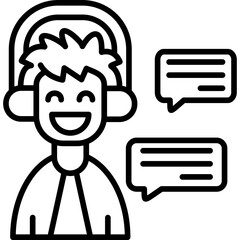Call Center Icon Vector Element