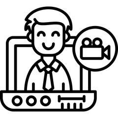 Video Call Icon Vector Element