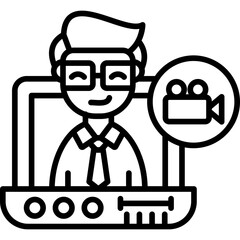 Video Call Icon Vector Element