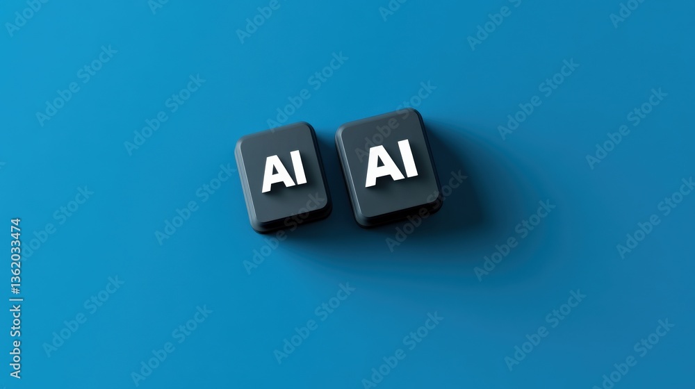 Poster two computer keys displaying 