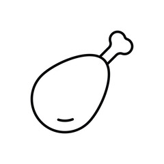 Chicken leg Vector icon