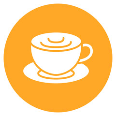 Golden Milk Latte Vector Icon