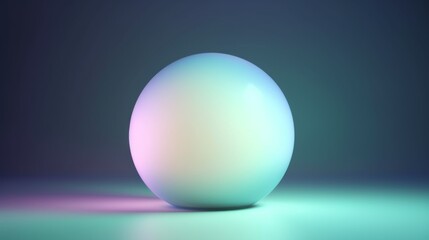 Colorful abstract sphere with soft lighting.