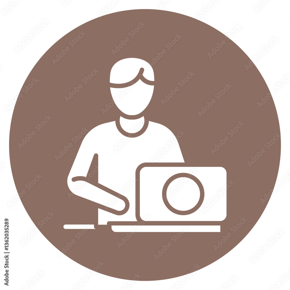Poster natural language processing vector icon