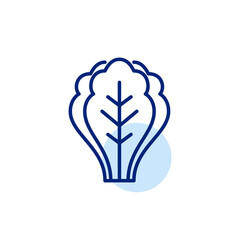 Salad leaves. Lettuce and greens groceries shopping. Pixel perfect, editable stroke vector icon