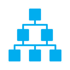 Flow chart colored icon