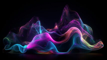 Obraz premium Vibrant abstract wave with flowing colors.