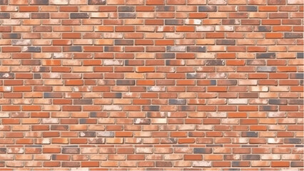 Obraz premium Brick wall background. Realistic brick wall vector illustration with detailed texture. Seamless brick wall. 