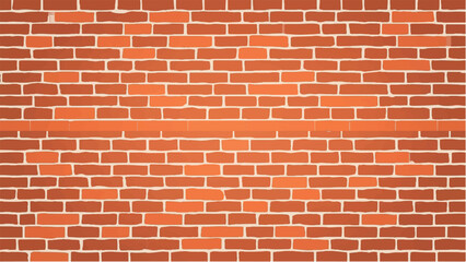 Fototapeta premium Brick wall background. Realistic brick wall vector illustration with detailed texture. Seamless brick wall. 