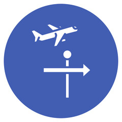 Departure Point Vector Icon
