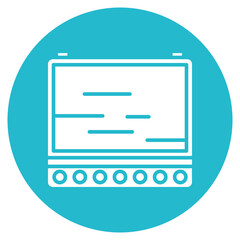 Fototapeta premium Green Screen Setup Vector Icon