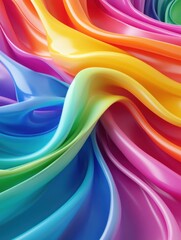 Naklejka premium 3D illustration rainbow background of happy pride day. Generative AI