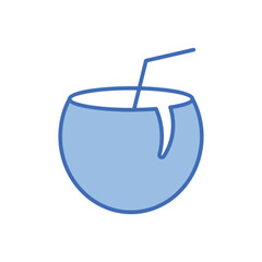 Coconut drink Vector icon