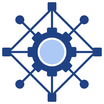 Algorithm Flat Blue Icon